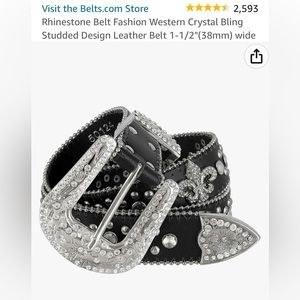 Black L-36” blingy Belt